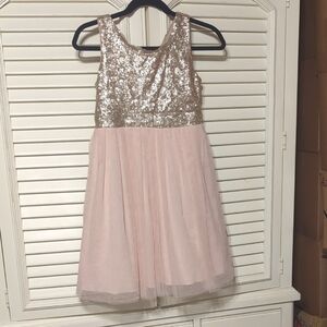 Elegant Pink Sequin Kids Dress